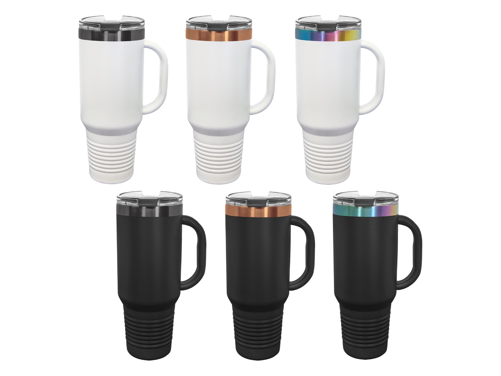 40 oz. Travel Mug with Handle - custom laser-engraved by Yogerst Solutions, Fox Cities WI